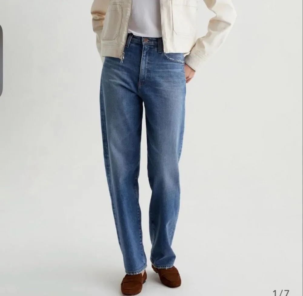 AG Jeans Rian High Rise Straight Leg Jeans 33